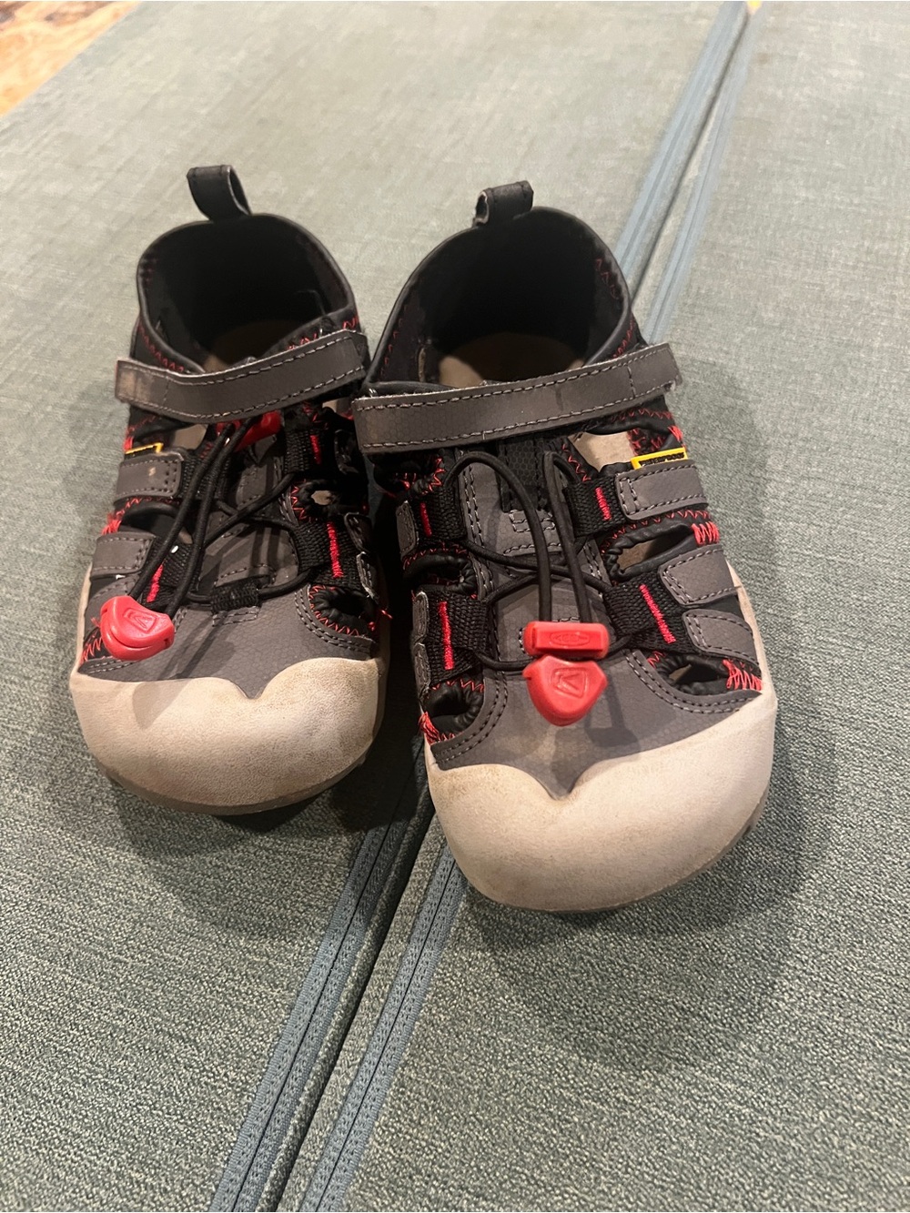 Keen Kids Gray and Red Sport Sandals
